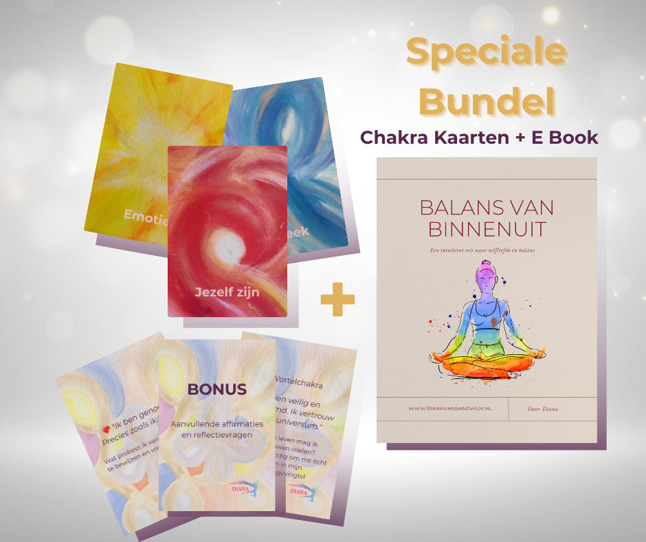 Chakra Kaarten Set | Reflectievragen en Affirmaties | E book balans van binnenuit